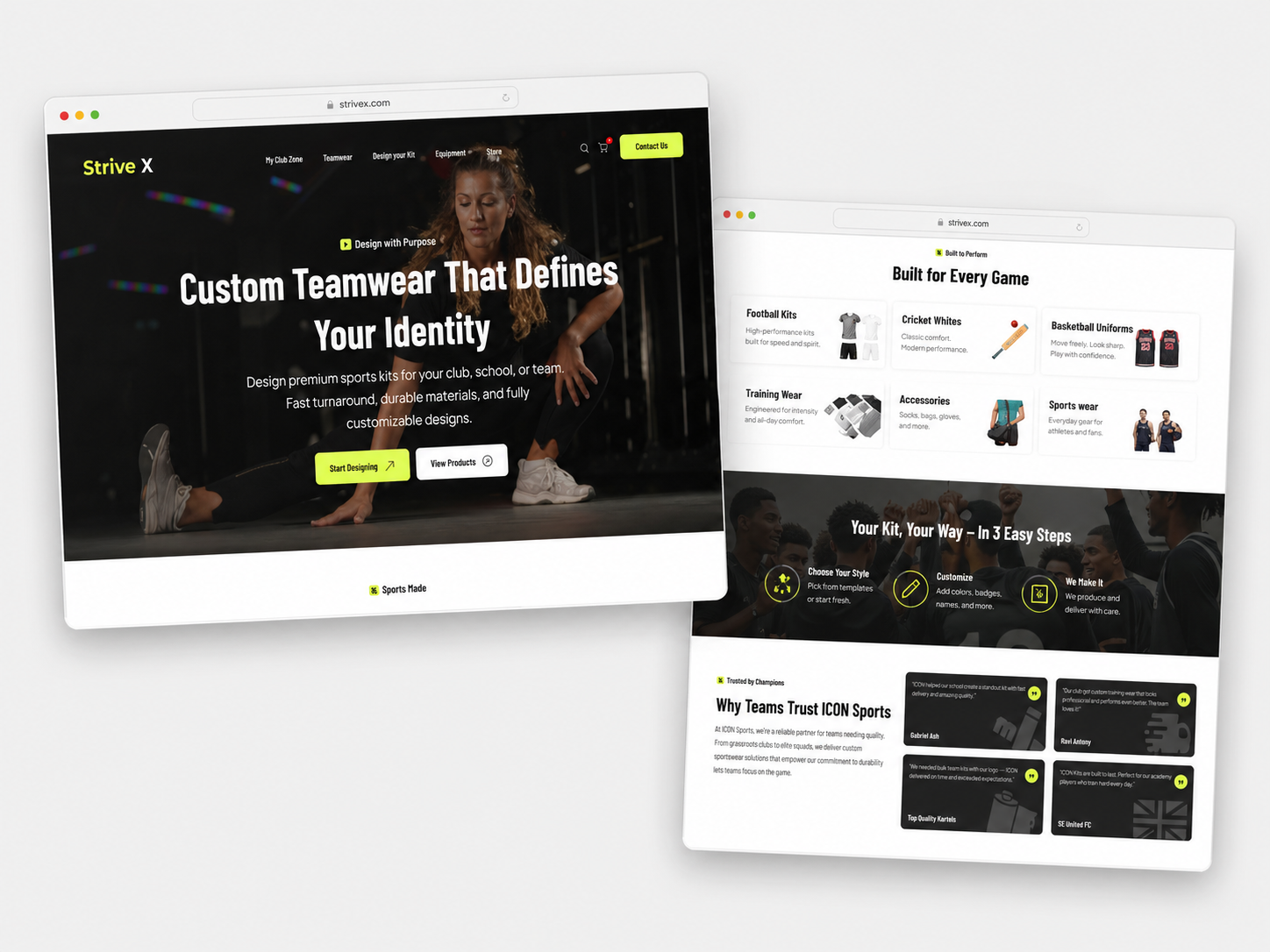 Strive X Sportswear Website UI/UX Case Study apparel website design brand identity color palette dashboard design ecommerce ui figma website design landing page design mobile app design responsive design sports brand design sportswear website typography design ui ux design web design website case study