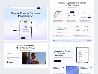 Capwise - App Landing Page app interface product service startup ui ux web