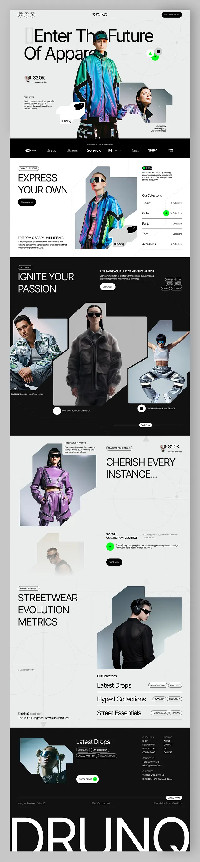 Fashion Website Design - DRUNQ