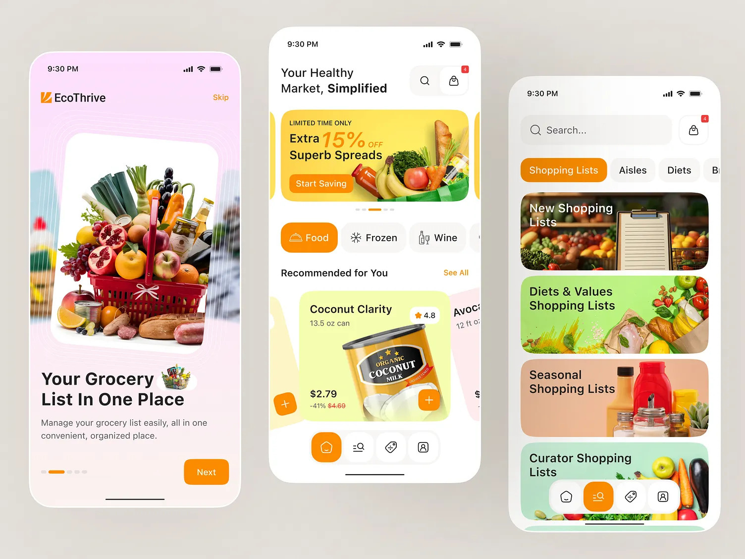 EcoThrive - Grocery Mobile App