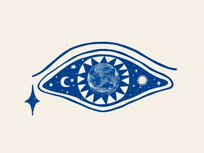 Mother Earth branding classic constelations design earth illustration land logo moon nature plants spiritual stars sun universe vector