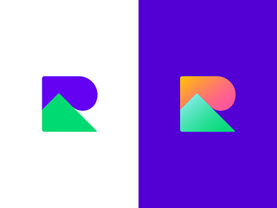 Letter R mountain and paper roll logo design concept | MD Mahfuj asthetics brand identity branding creative logo design flat for sale gradient logo gradient path icon design symbol logo logo design logo mark logo process modern icon design mountain paper roll logo r logo simple letter mark unused logo vector