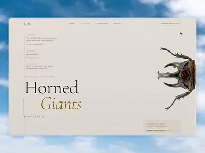 Immersive website - hercules bettle animation bettle bug scroll ui vibecode webdesign