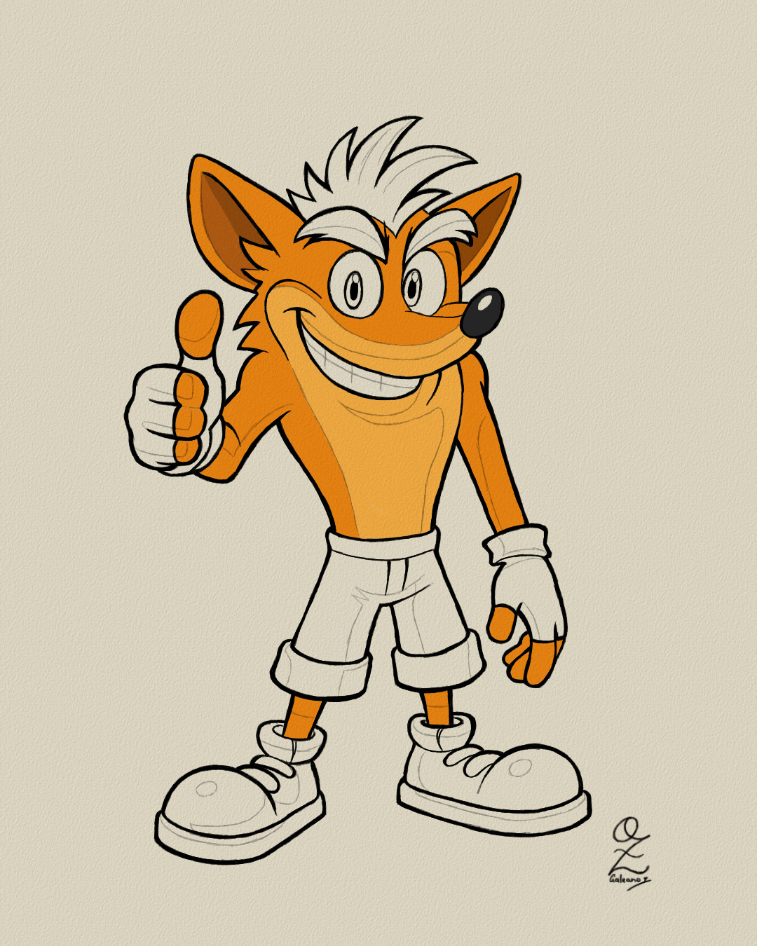 Crash Bandicoot Drawing Color Sketch by Oz Galeano art arte boceto color crash bandicoot design dibujo digitalart drawing fanart illustration ozgaleano sketch videogame