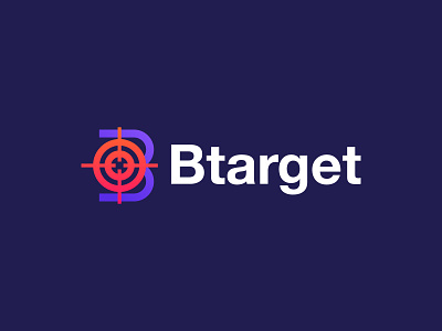 Btarget logo b brand branding gradient icon identity mark letter logo logo design mark modern symbol target target logo