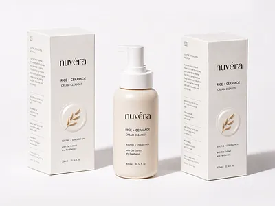 Nuvera animation brand designer brand identity branding clean design creative design freelancer graphic design logo logo designer logo mark mark modern nuvera package package design packaging skin care ui