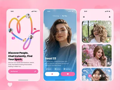 Dating app design mobile app app interfaces bumble casual dating app chatting dating app hookup app love app match app match finder matching matrimony app mobile modern app online dating social app social media app swipe ui tinder ui ux