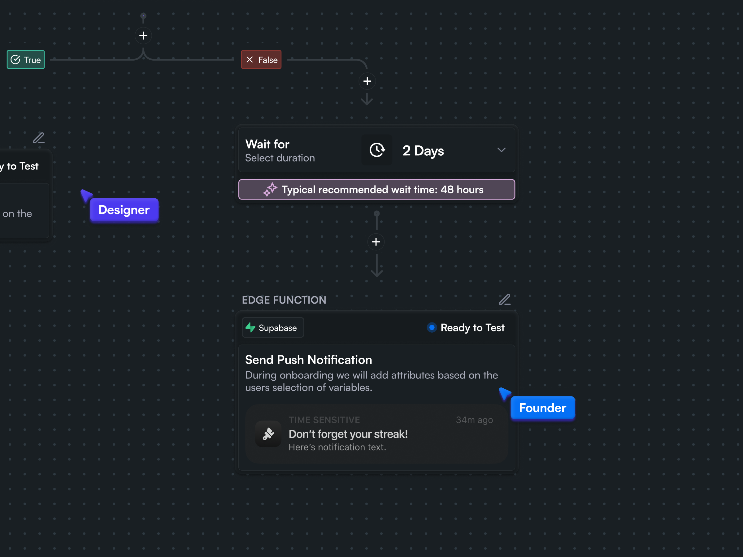 Workflow Editor klaviyo logic builder push notifications ui workflow zapier