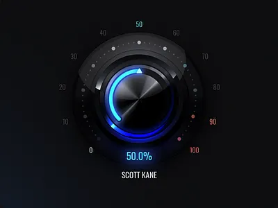 Modern Knob for Audio GUI Design 3d audio car control dashboard design dial digital element graphic design gui gui design knob lcd screen modern plugin screen ui user interface vst
