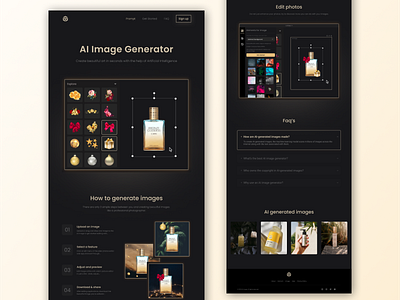 Generate Image with AI Website ai design generate image image genatator landing page ui uiux ux website