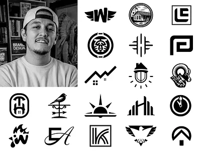 Logo Archive | Logomark Collection badge bird brand identity branding chicken clock h logo logo archive logo collection mark minimal monochrome monogram p sign sun symbol tiger vector