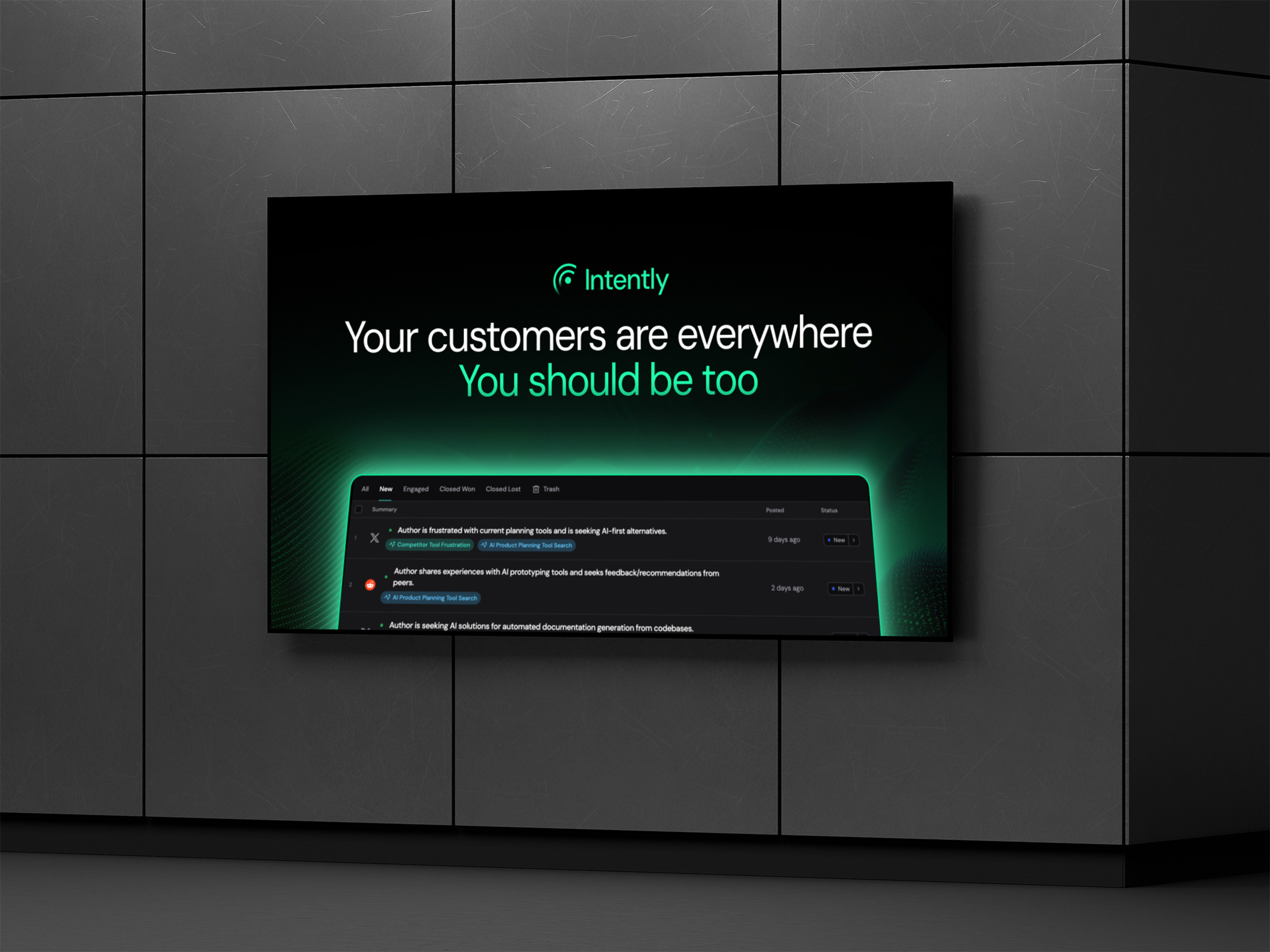 Billboard for an AI lead radar