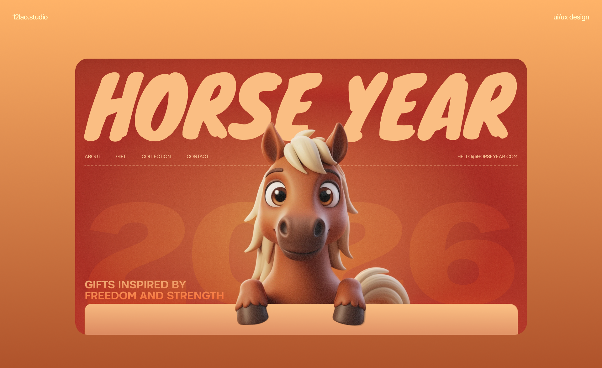 Galloping into 2026 with full energy. 🐴 3d animation graphic design motion graphics ui