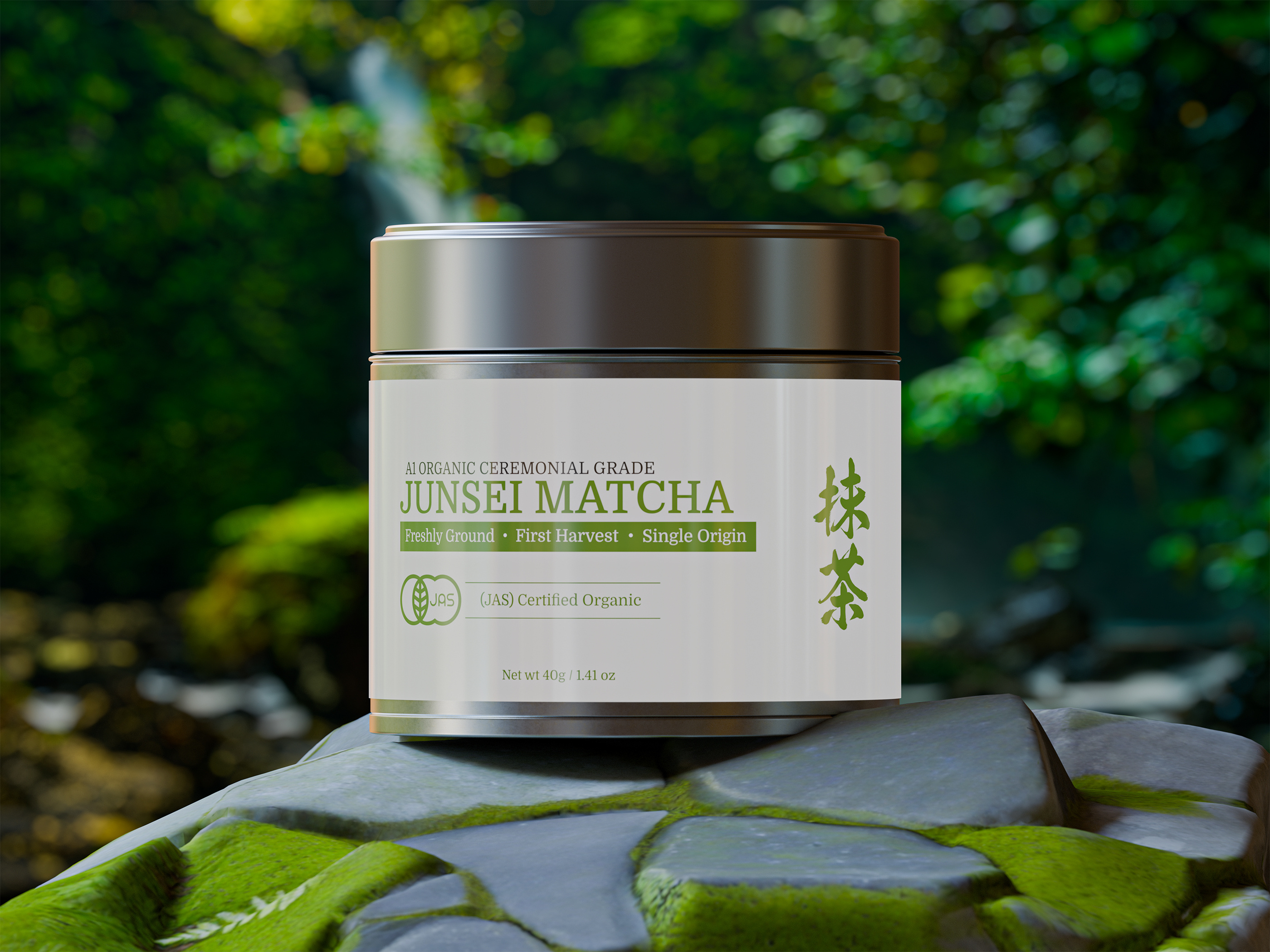 Ceremonial Matcha Tea Label Design ceremonial grade matcha design first harvest tea design food packaging design concept green tea brand identity japanese packaging branding japanese tea branding japanese typography label jas certified organic label kyushu matcha packaging matcha brand identity matcha packaging design minimalist tea label organic product packaging organic tea packaging premium tea branding design tea label design tin packaging design wellness product label design