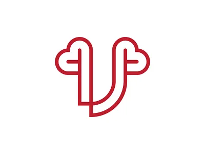 Modern Monogram Letter V With Heart Logo alphabet brand and identity care craftsman date fashion geometric heart initial letter logo love memorable minimilist monogram monoline premade logos sophisticated v valentine