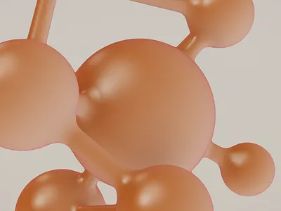 Molecule 3d 3d art abstract aesthetic colors composition copper design digital art lighting minimal molecule organic render spheres still life structure terracotta warm webgl