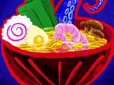 🍜 🐙Ramen Illustration and animation 2d animation animation illustration inspo motion graphics