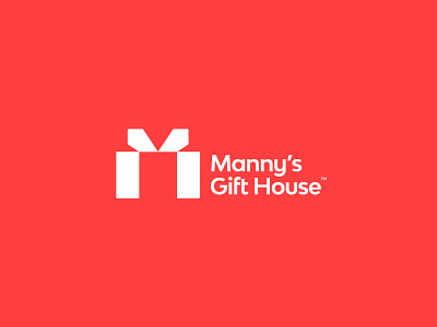 Manny's Gift House app brand identity branding business clean creative design flat gift house logo graphic design icon illustration illustrator logo logo design logotype m lettermark minimal modern logo vector