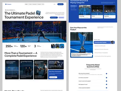 Padopen — Padel Tournament Website designlandingpage designuiux designwebsite landingpage padel sport sportweb sportwebsite tournament ui uiux website websitepadel