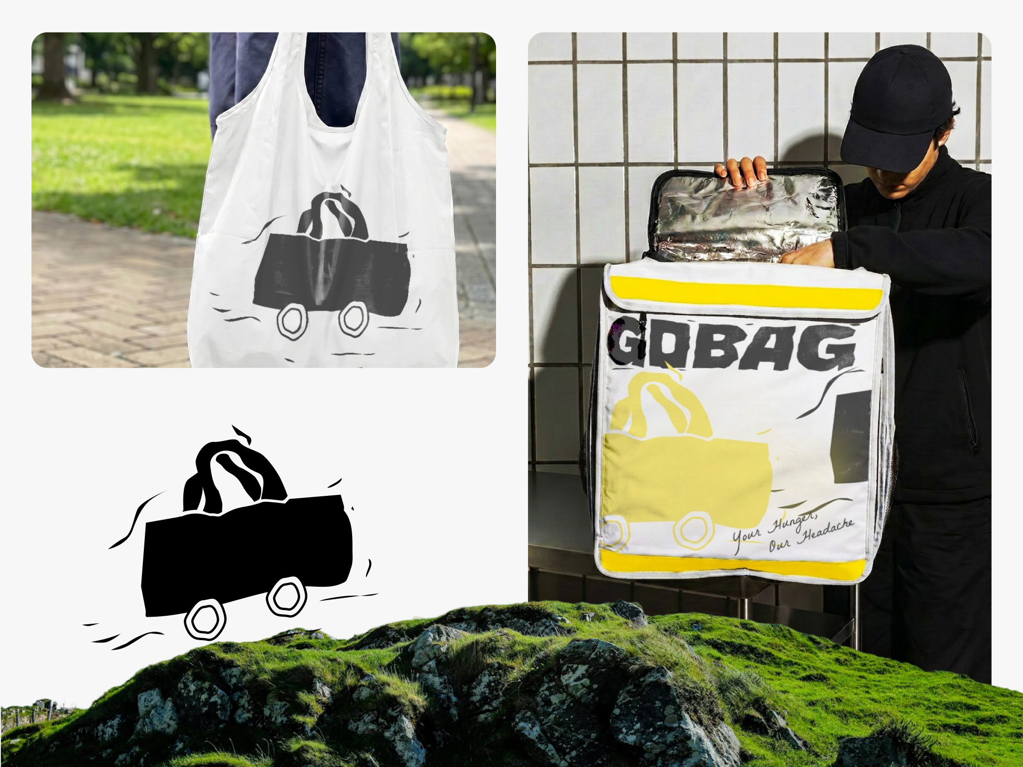 GoBag Food Delivery App Branding | Gaming Inspired Logo abstract logo app logo design brand brand identity brand identity design brand style guide branding design esports style gaming logo design graphic design logo logo design logo inspiration minimal logo modern logo motion graphics packaging design ui ux design
