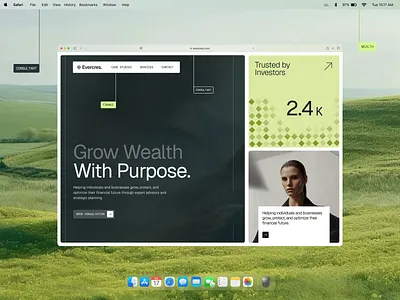 Evercres — Finance Consultant Website banking bento grid finance fintech landing page minimal typography ui ui design wealth management web web design web ui website