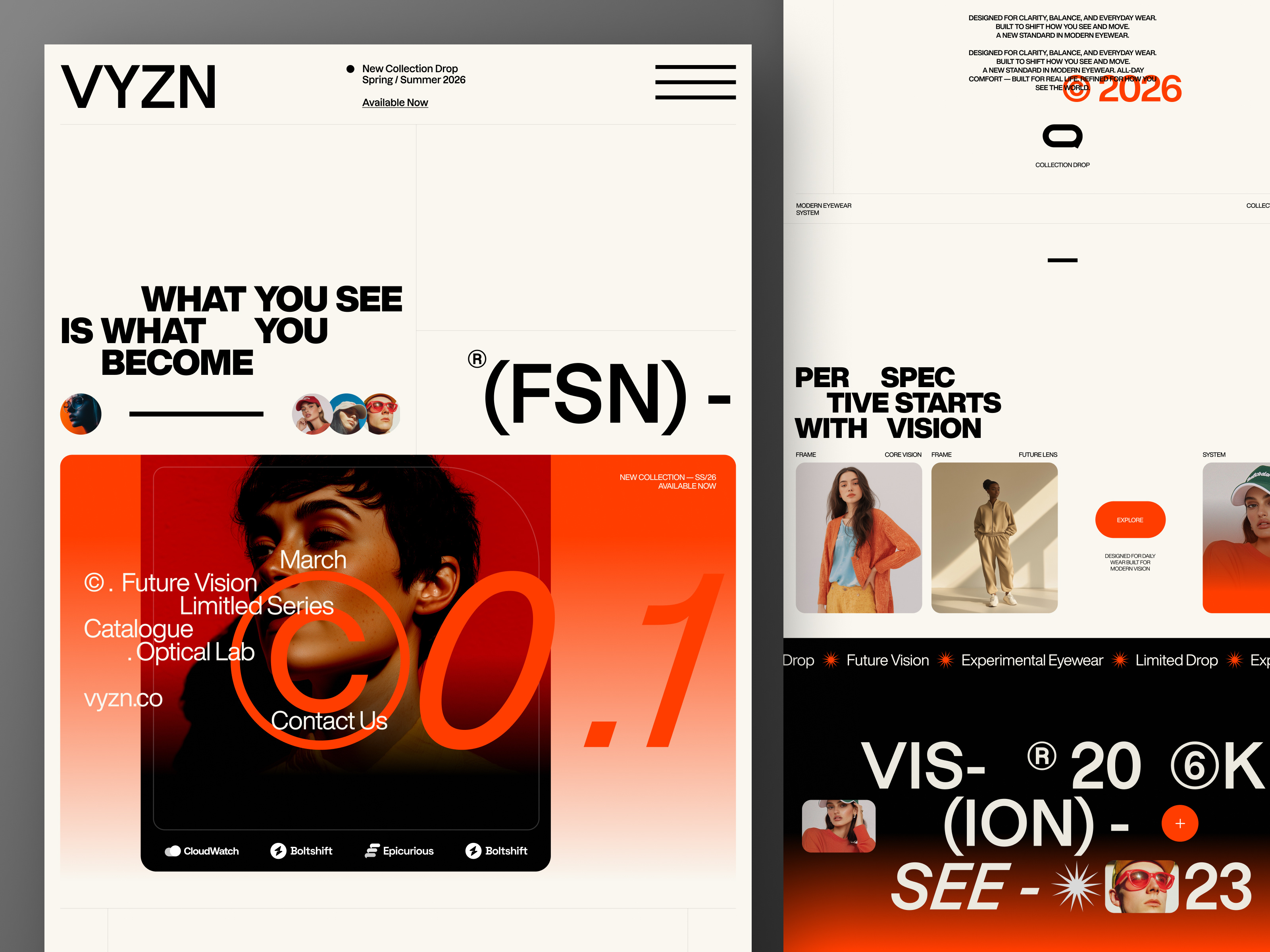 VYZN - Fashion Website bold clean design eccomerce editorial exploration fashion home homepage marketplace swiss design typograaphy uidesign web design website