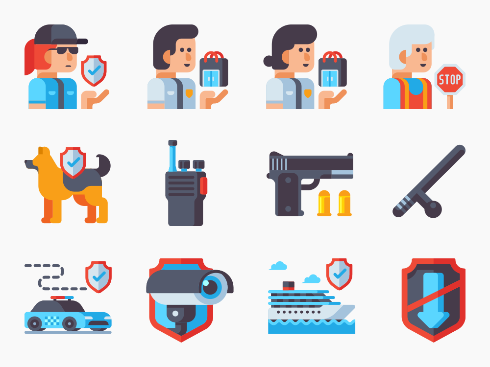 80 Protector Icon Set