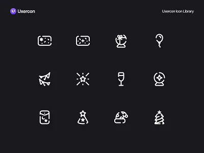 Festivity - Uxercon Icon Library birthday celebration decoration design event festival festive festivity festivity icon figma holiday icon illustration line icon logo party ui uiux ux uxercon