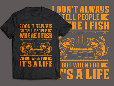 Fishing T-shirt Design, Fishing T-shirt Grafica di Kanij T