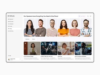 SkillLabs — Library app clean dashboard education learning library platform school skilllabs tutor webapp