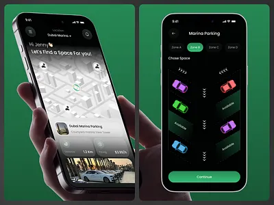 Car Parking Mobile App UI Design android app app design app redesign booking app car app car booking gps app ios app location app location tracking mobile app parking app product design smart city transport app ui design