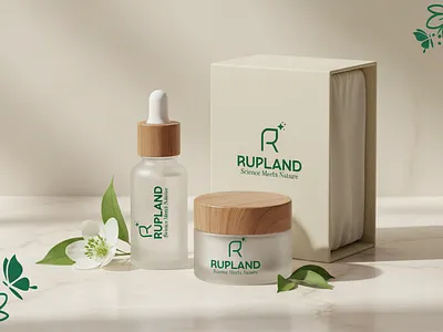 RUPLAND Logo Design | Premium Skincare & Aesthetic Branding aesthetic clinic beauty brand identity branding clean design cosmeceutical cosmetic brand dermatology green branding logo logo design luxury brand minimal modern logo natural organic premium skincare spa branding wellness