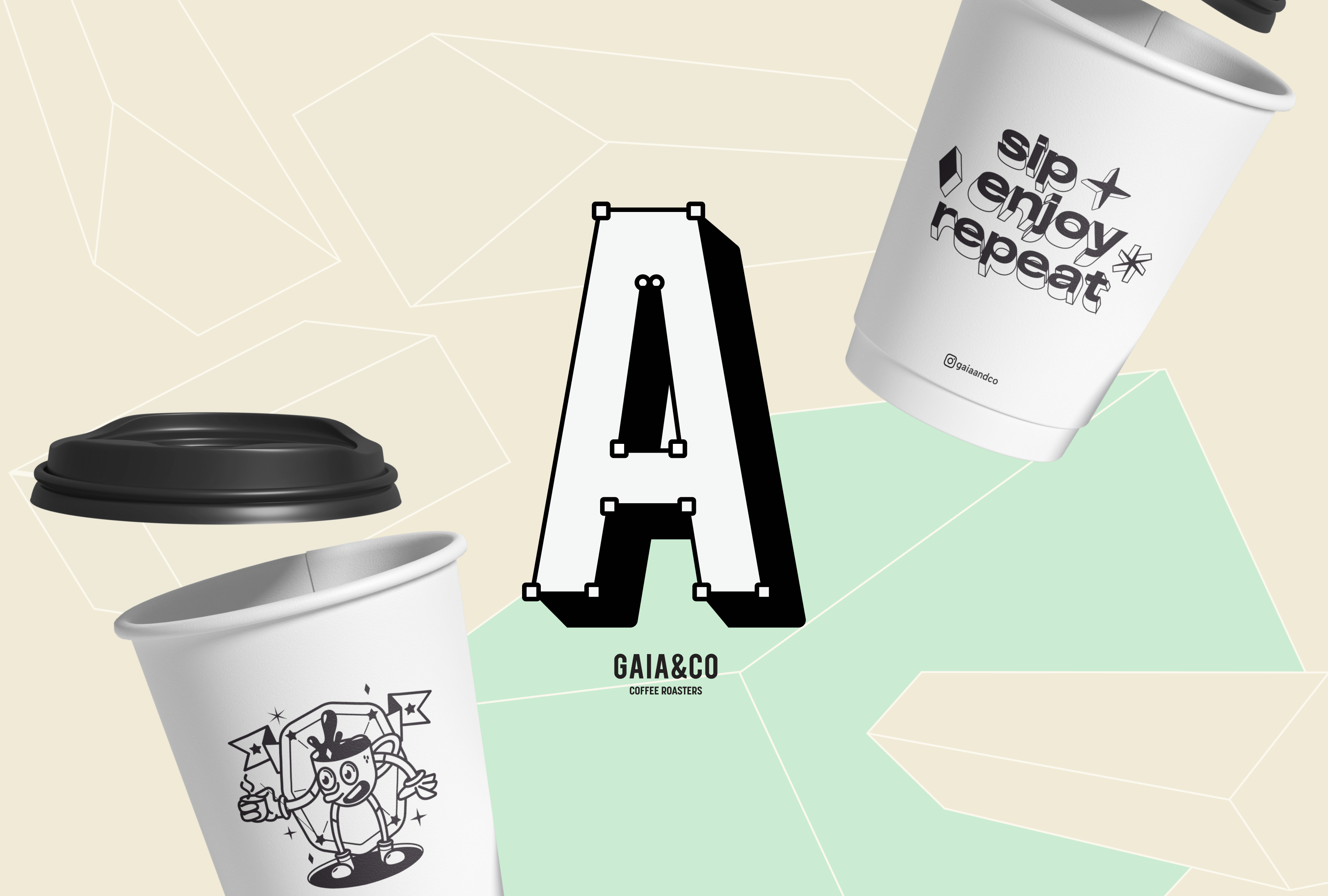 GAIA & CO Coffee - Some Brand Assets brand branding color design gaiacoffee graphic design icon illustration logo vector