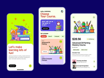 Course Learning Education App Design digital education app e learning app edtech app design edtech mobile app design education app design education mobile app elearning app mentor platform minimal app design mobile app design mobile app ui online education app online learning app