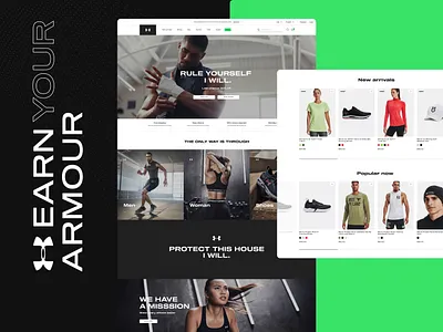 Under Armour E-commerce Concept – Homepage Redesign branding clean dashboard ecommerce fashion interface landingpage minimal performance retail sportswear ui underarmour ux webdesign