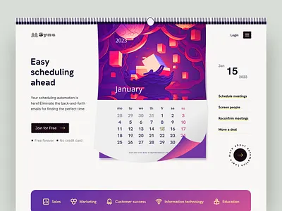 Web Design: Scheduling Automation api artificial intelligence automation communication design designer illustration landing page management minimal online booking product saas software task manager tech uiux web design webapp website