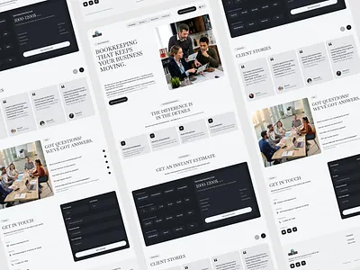 Financial & Accounting Services Website accounting clean design developer landing landing page landing page design minimal turnkey website ui ui design ux web design webflow webflow developer website website design