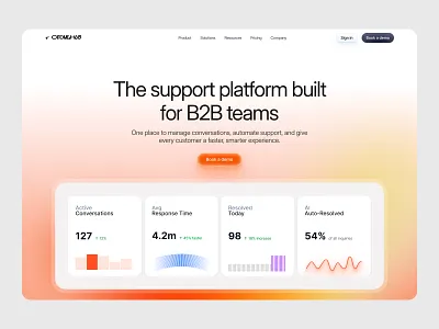 B2B Hero Section Design design interface product service startup ui ux web