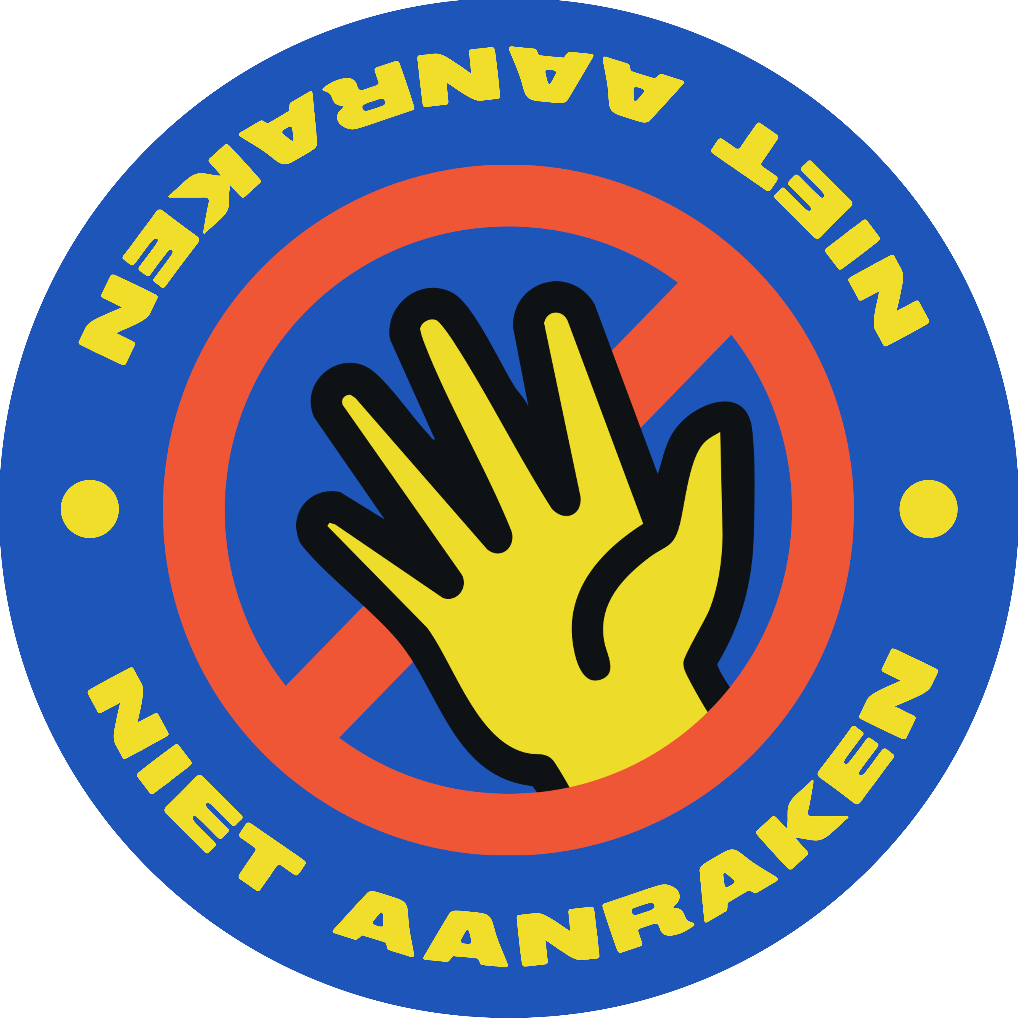 Niet aanraken/Don't touch button