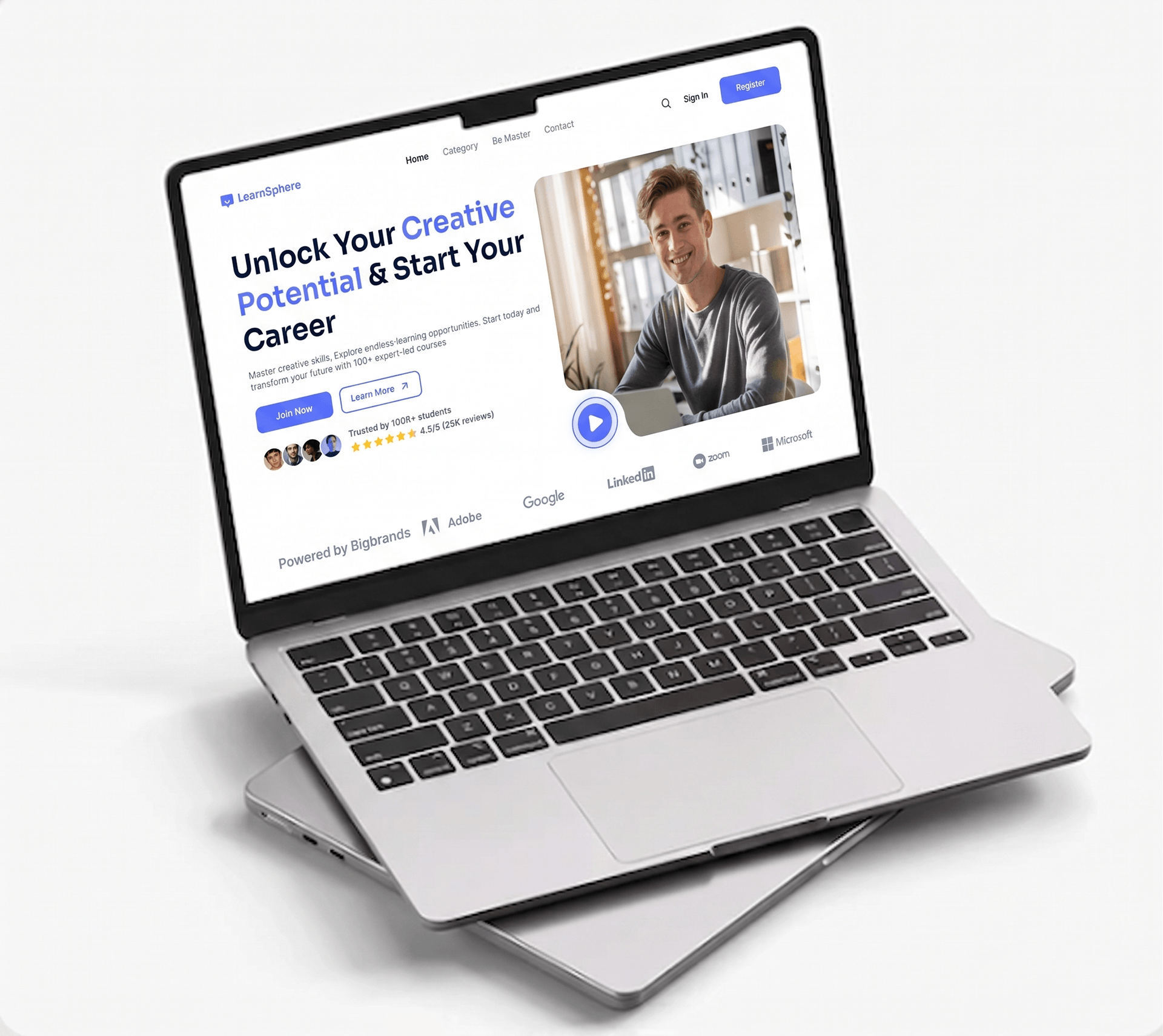 E-Learning Platform UI/UX e learning education landing page online courses website online learning website ui user design user interface web design website