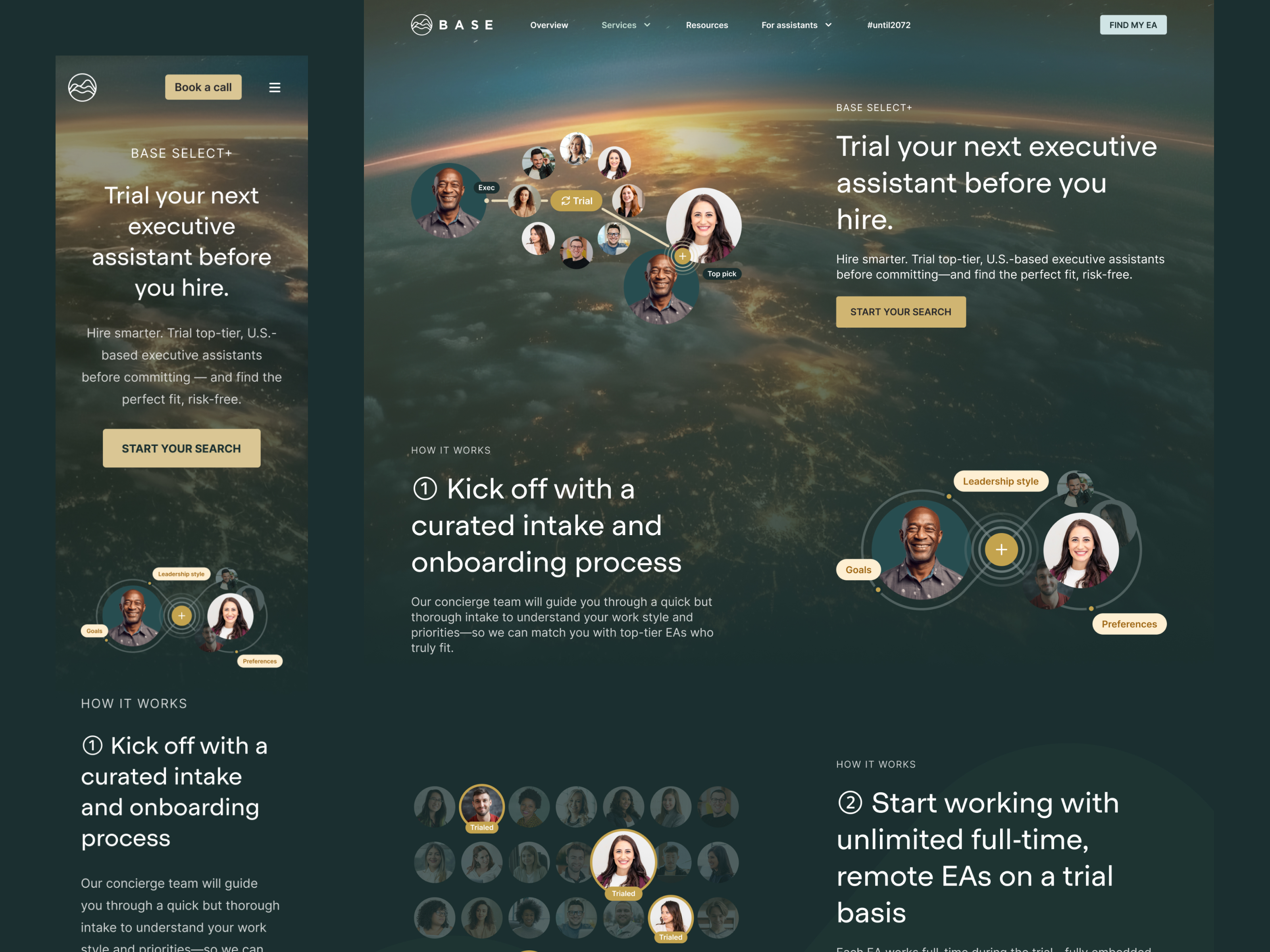 Base Select+ website landing
