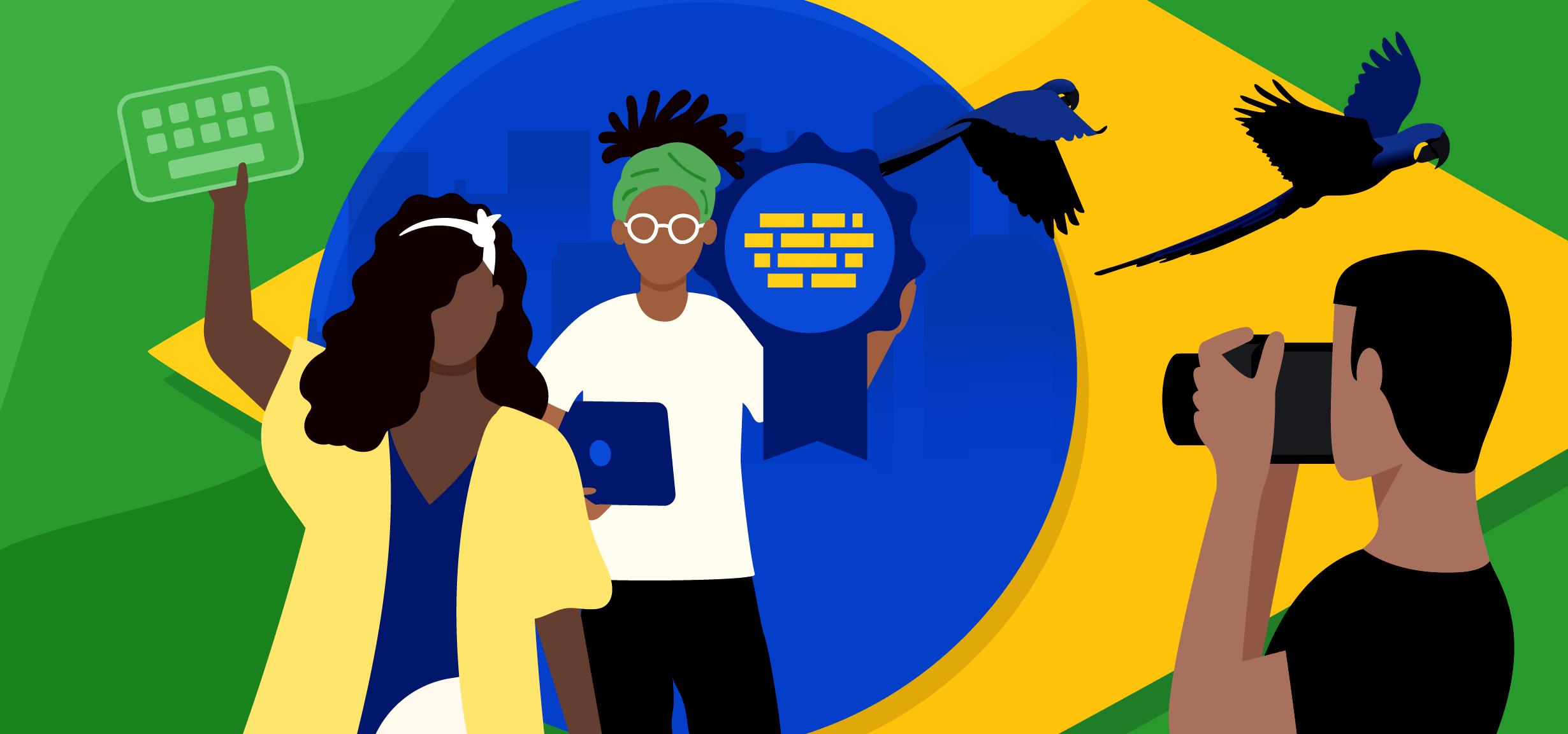 Social Transformation branding brasil character code diversity google illustration social technology thinkwithgoogle transformation