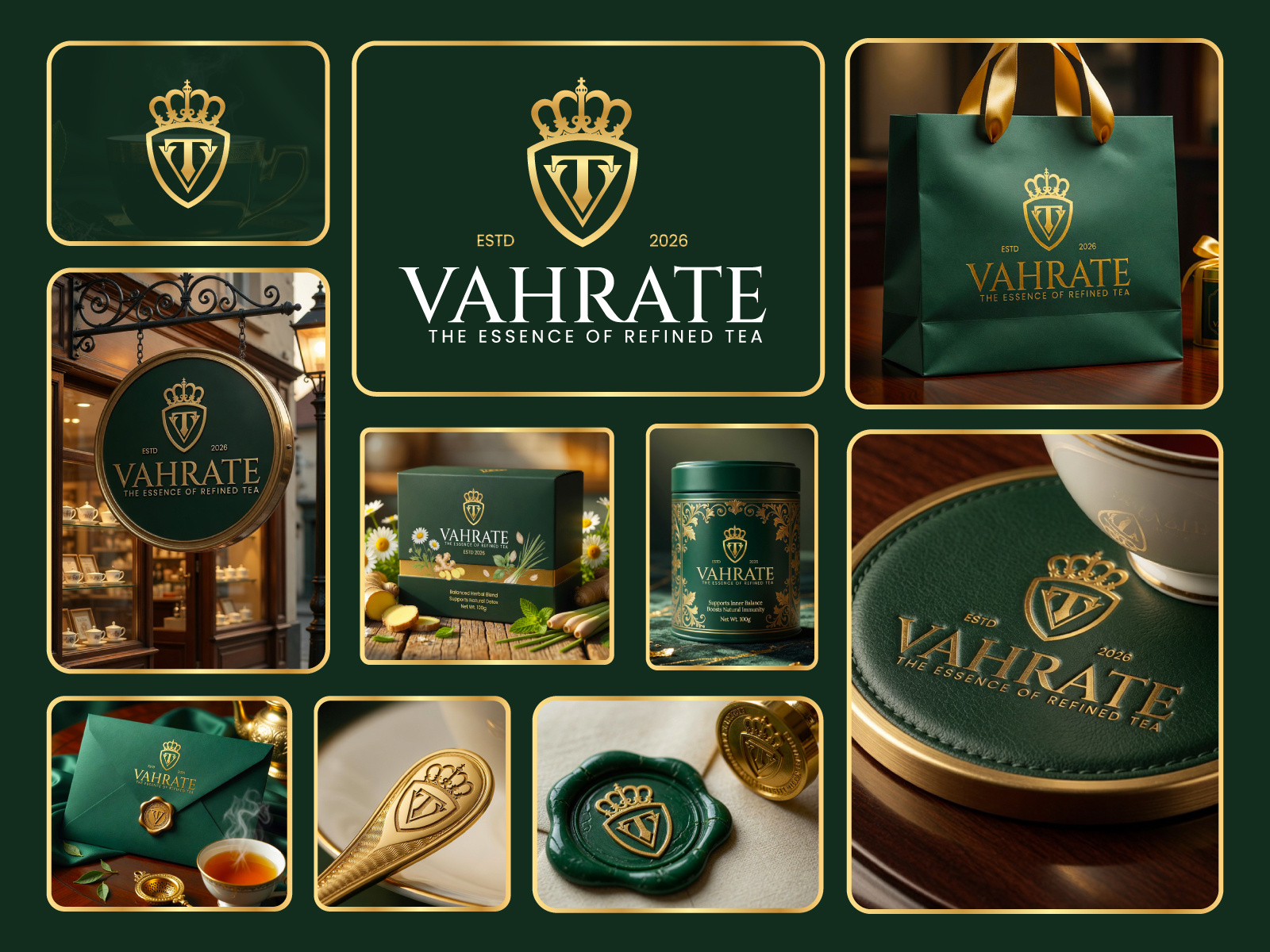 VAHRATE – Premium Tea Logo & Luxury Branding Design brand ideanty brand identity brand style branding design business logo elegant branding flat logo graphic design logo logo design logo maker luxury branding luxury logo minimalist logo modern logo design premium branding tea branding tea logo