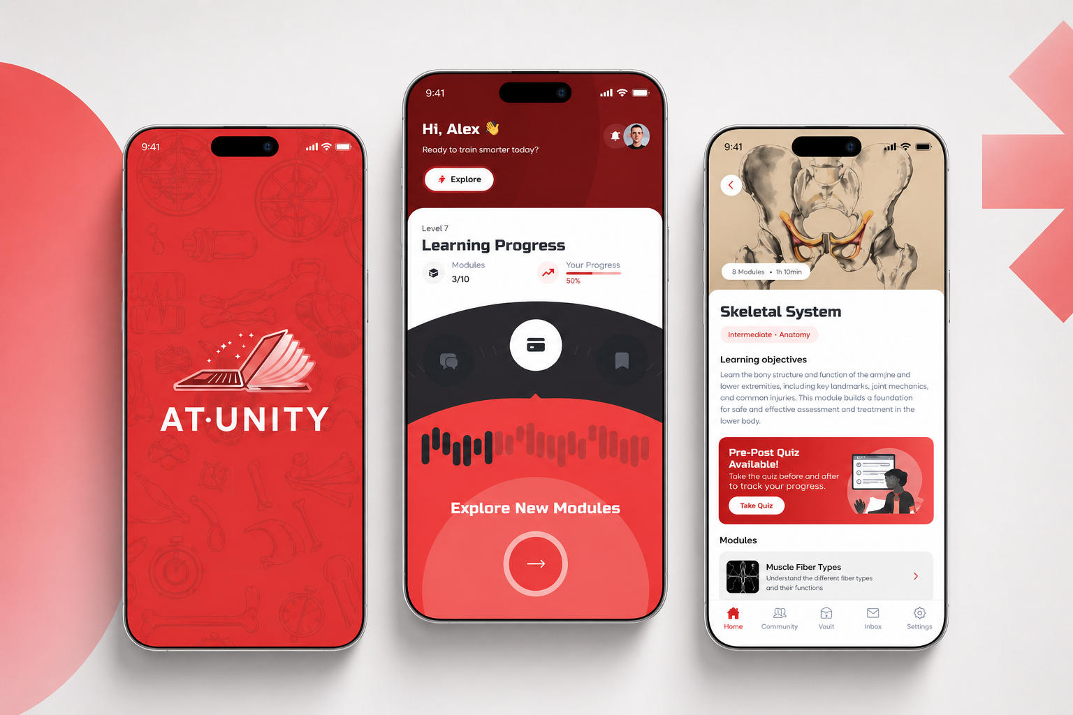 AT Unity Mobile App UI/UX Design project app branding app case study color palette education app design figma app design fitness app design healthcare app design mobile app design mobile ui product design sports app design typography design ui ux design user experience design user interface design