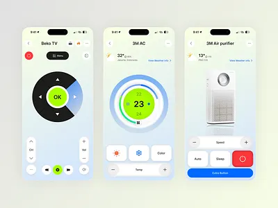 Smart Home Control App android automatisation clean layout design home automation iphone layout minimal ui modern design remote control smart home user experience web