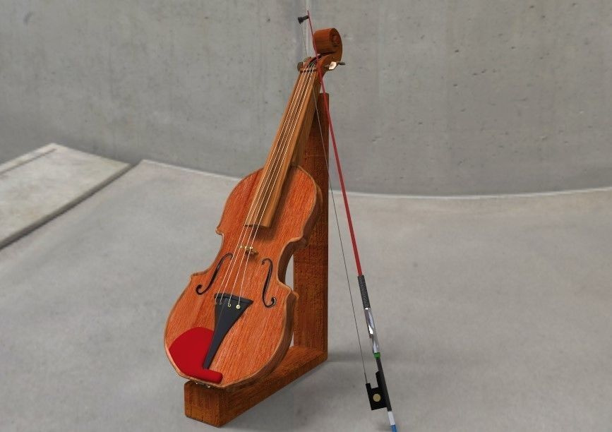 3D MODEL- VIOLIN 🎻 3d 3d modeling animation branding design graphic design illustration motion graphics ui ux vector