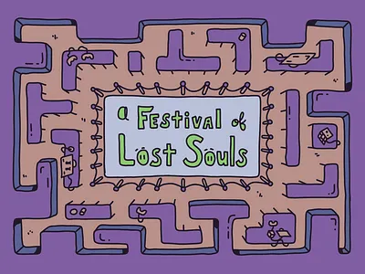 A Festival of Lost Souls cartoon cartoon art cartoon illustration comic comic art comic illustration doodle doodle art doodle illustration gdc2026 hand drawn illustration video games