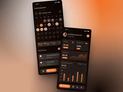 Gridly — Your Content Planner ai app appui automation content calender dashboard data design mobileapp product social media socialmeadiamanagement ui uiux ux