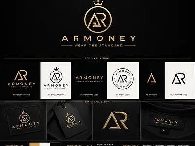 ARMONEY — Premium Fashion Brand Identity apparelbranding brandidentity branding designinspiration fashionbranding graphicdesign logodesign logotype luxurylogo minimallogo modernlogo monogram premiumbrand typography visualidentity