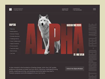 Book Landing Page Design | Bold Typography Storytelling Website bold typography layout book website design creative direction creative landing page digital product ui landing page design modern web design personal brand website storytelling ui typography web design ui ux designer visual design